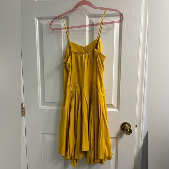 ModCloth | size S | mustard yellow asymmetrical dress with buttons - Picture 3 of 3